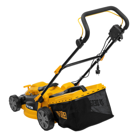 Газонокосилка электрическая GM-1800, 1800 Вт, шир. 38 см, 6 уров., травосб. 40 л. Denzel цена