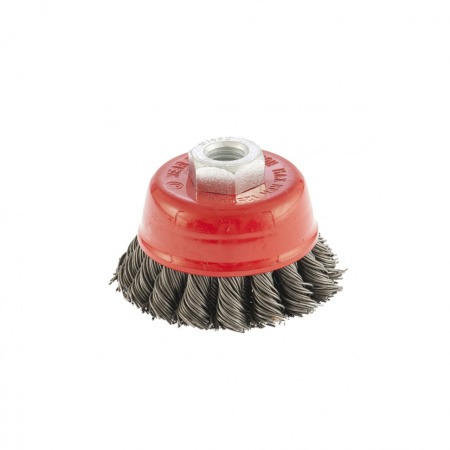 Щетка для УШМ, 75 мм, М14, "чашка", двухрядная, крученая проволока 0.8 мм Matrix