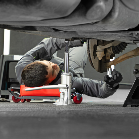 Домкрат гидравлический бутылочный, 4 т, h подъема 194-372 мм Matrix цена