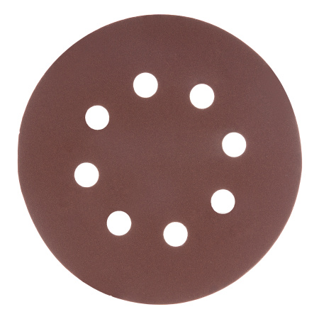 Круг абразивный на ворсовой подложке под "липучку", перфорированный, P 400, 125 мм, 5 шт Matrix