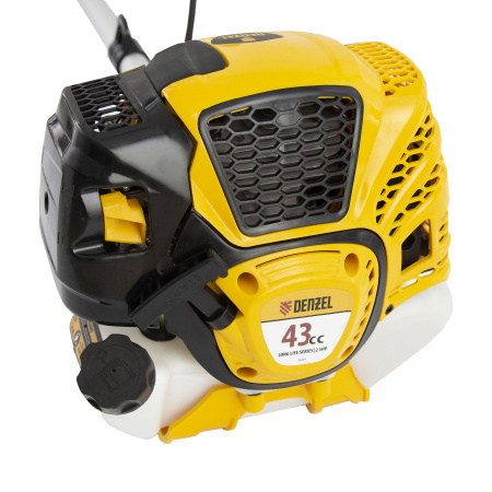 Триммер бензиновый DTL-43S, 43 см3, разъемная штанга, состоит из 2 частей Denzel цена