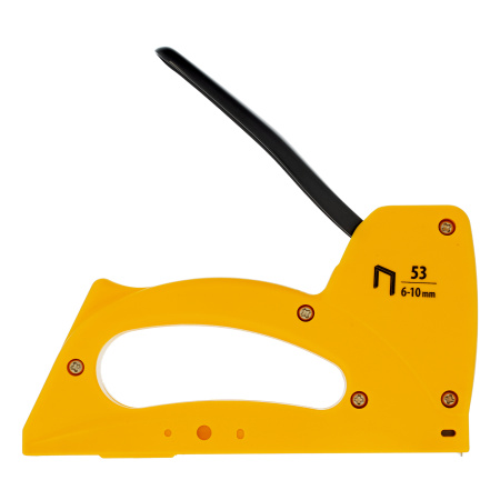 Степлер пластиковый, скобы в комплекте, тип 53, 6-10 мм Denzel цена