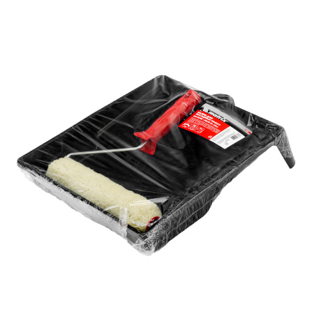 Набор, валик для фасадных работ синтетический, 250 мм, ворс 18 мм, D 36 мм, РАС, кювета 330 х 350 мм Matrix цена