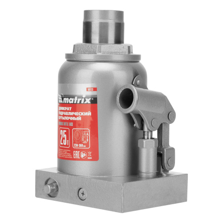 Домкрат гидравлический бутылочный, 25 т, высота подъема 230-360 мм Matrix цена