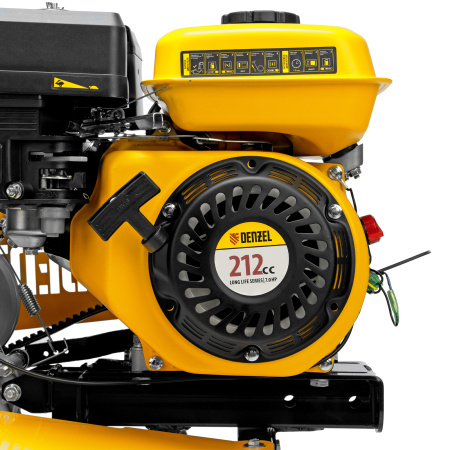 Мотоблок DPT-170SB, 7 л.с., ремен.сцеп, фрез 3х4, ШОМ, без колес, передачи 2В/1Н Denzel