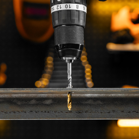 Набор сверл по металлу, 2-8мм, Р6М5-TiN, Golden Tip, 6 шт Denzel