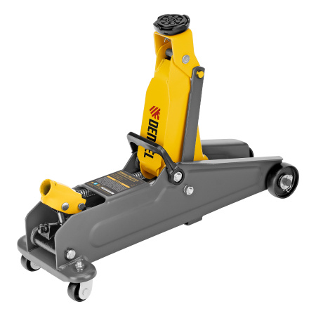 Домкрат гидравлический подкатной, 2 т, 135-385 мм Denzel цена