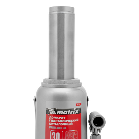 Домкрат гидравлический бутылочный, 30 т, высота подъема 260-415 мм Matrix цена