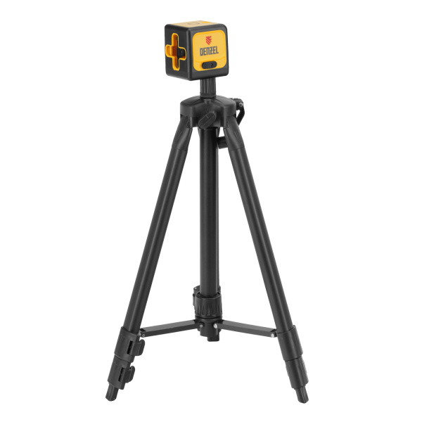 Лазерный уровень DQB-T, 30 м, зеленый луч, батарейки, штатив Denzel цена