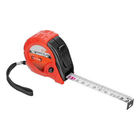 Рулетка Rubber,5 м х 19 мм,обрезиненный корпус Matrix цена