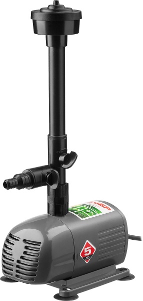 Насос фонтанный, ЗУБР ЗНФЧ-25-2.0, для чистой воды, напор 2,0 м, насадки: колокольчик, гейзер, каскад, 38 Вт, 25 л/мин ЗНФЧ-25-2.0