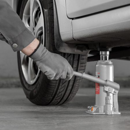 Домкрат гидравлический бутылочный, 6 т, h подъема 216-413 мм Matrix цена