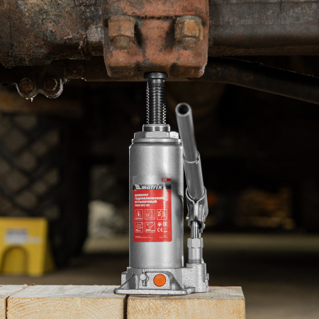 Домкрат гидравлический бутылочный, 8 т, h подъема 230-457 мм Matrix цена