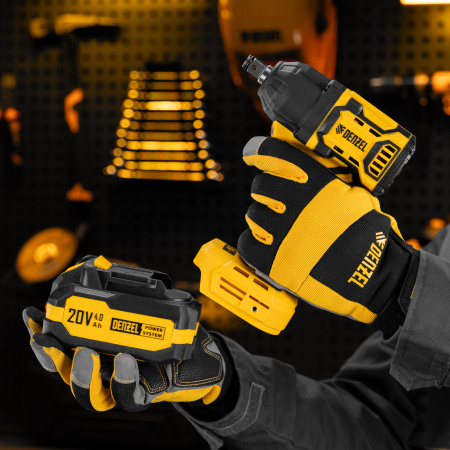 Гайковерт ударный аккумуляторный бесщет. CIWH-BL-20-500, Li-Ion, 20 В Denzel