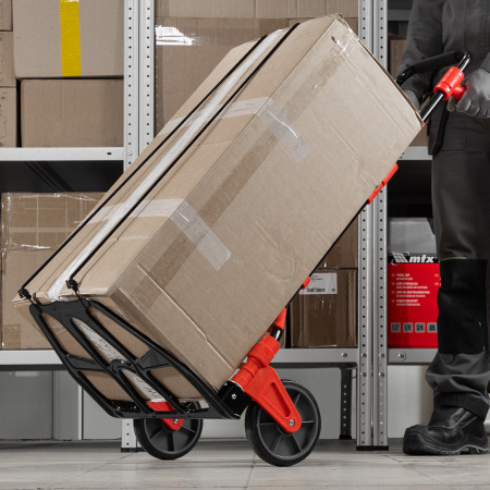 Тележка хозяйственная, складная, 2 колесная, грузоподъемность 150 кг Matrix цена