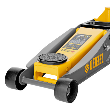 Домкрат гидравлический подкатной, 3 т, 125-470 мм, быстрый подъем, проф. Denzel цена