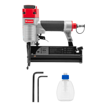 Нейлер-степлер пневматический 3 в 1, с регулировкой глубины забивания, гвозди 18GA, гвозди 16GA, скобы 18 GA Matrix цена