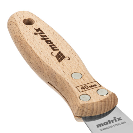 Шпательная лопатка из нержавеющей стали, 40 мм, буковая рукоятка, EFP Matrix цена