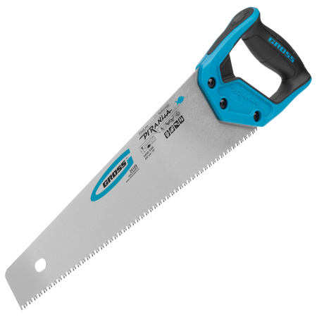 Ножовка по дереву "Piranha", 400 мм, 7-8 TPI, зуб-3D, каленый зуб, двухкомпонентная рукоятка Gross цена