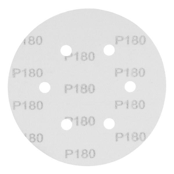 Круг абразивный на ворсовой подложке под "липучку", перфорированный, P 180, 150 мм, 5 шт Matrix