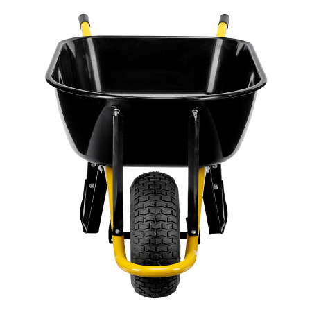 Тачка строительная, усиленная, объем 130 л, 230 кг, колесо 15х6.00-6 Denzel цена