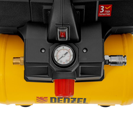 Компрессор  DLS750/6 безмасляный малошумный 750 Вт, 140 л/мин,ресивер 6 л Denzel