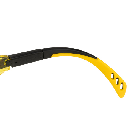 Очки защитные открытые, поликарбонатные, увеличенная желтая линза, регулируемые дужки Denzel цена