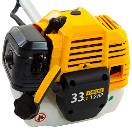 Триммер бензиновый DT 33, 33 см3, 1.8 л. с, неразъемная штанга, состоит из 2 частей Denzel цена