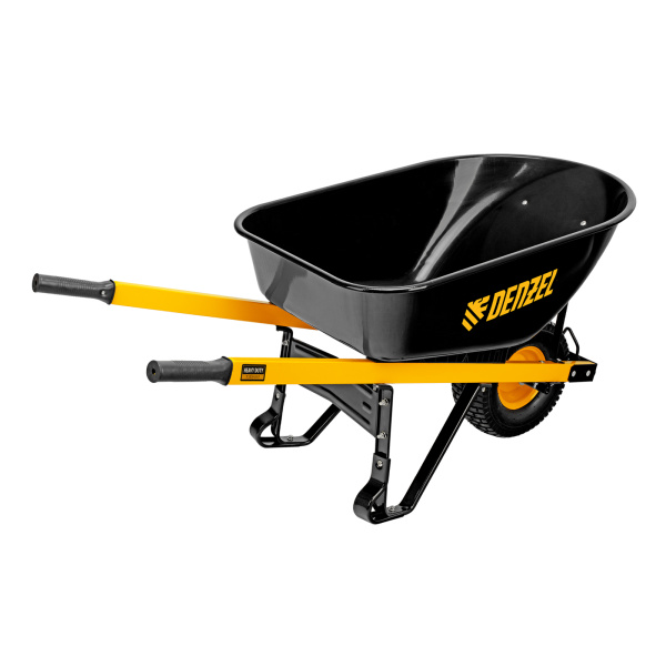 Тачка строительная, усиленная, объем 140 л, 230 кг, колесо 15х6.00-6 Denzel цена