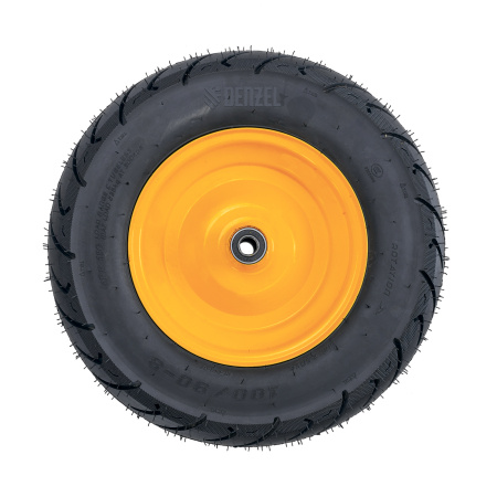 Колесо пневматическое бескамерное 16х4.00-8 D410мм, d12мм, длина оси 104мм Denzel цена