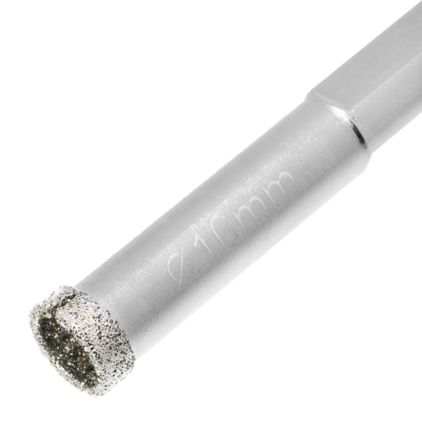 Сверло алмазное по керамограниту, 10 х 67 мм, трехгранный хвостовик, 2 шт Matrix