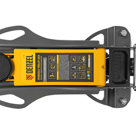 Домкрат гидравлический подкатной, 3 т, 75-500 мм, быстрый подъем, низкий подхват, проф. Denzel цена