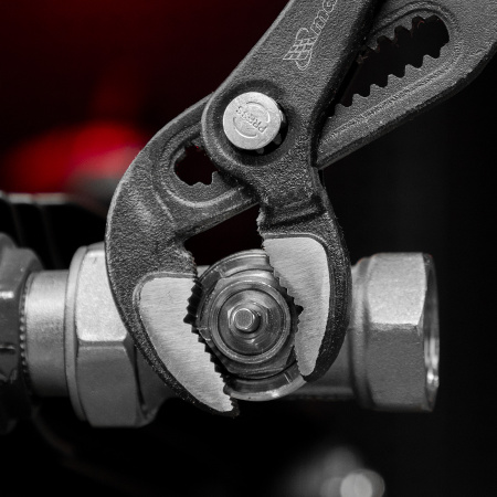 Клещи переставные 300 мм, кнопочный механизм, хром-ванадий, обливные рукоятки Matrix