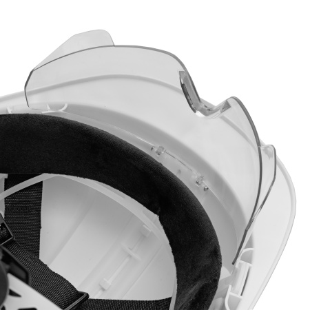 Каска защитная ударопр.«Форвард» (К-05)ABS/PC,комплект со встроен.очк.ОЧК-05 Форвард,белая Denzel цена