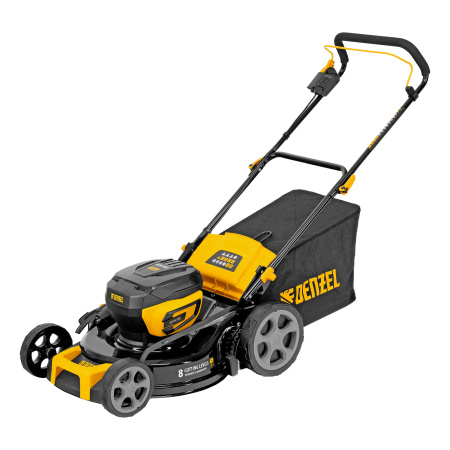 Газонокосилка аккумуляторная бесщет. DLM-460, 460 мм, травосб. 65 л., Li-Ion, 40 В Denzel цена