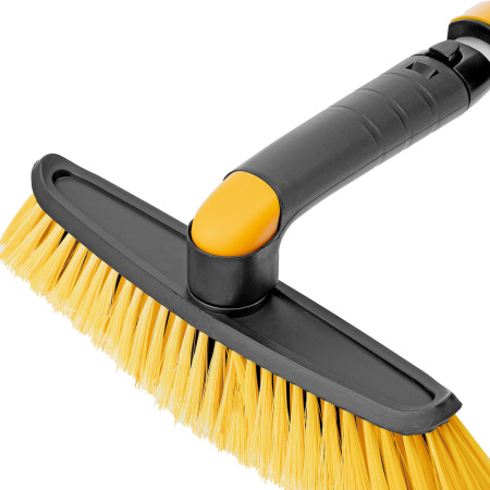 Щетка-сметка со скребком, телескоп, поворотная голова, 750-1120 мм Denzel цена
