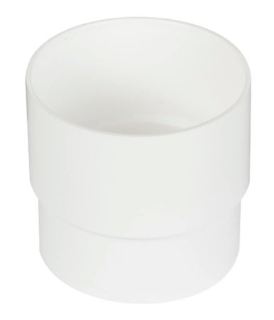 Муфта для водосточной трубы 80 мм цвет белый