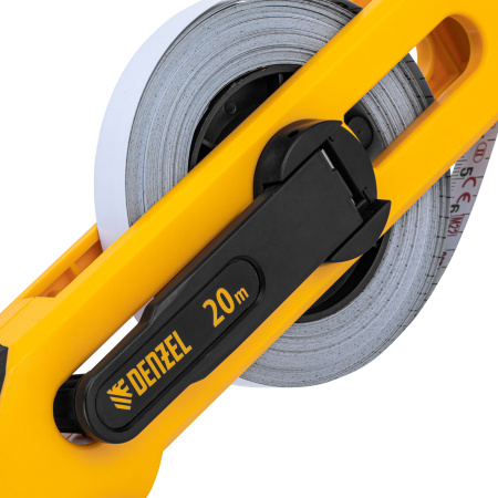 Рулетка геодезическая 20 м х 13 мм, открытый корпус, металлическая лента Denzel цена