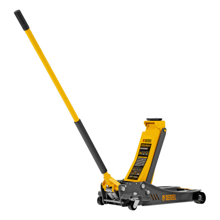 Домкрат гидравлический подкатной, 3,8 т, 110-580 мм, быстрый подъем, низкий подхват, проф. Denzel цена