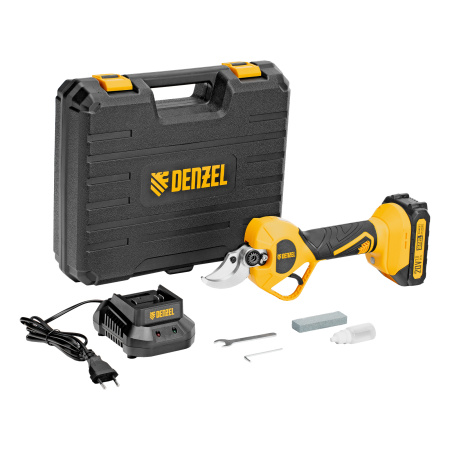 Секатор аккумуляторный, бесщет., CP-40BL, Li-Ion, 20 В, лезвия SK5 Denzel цена