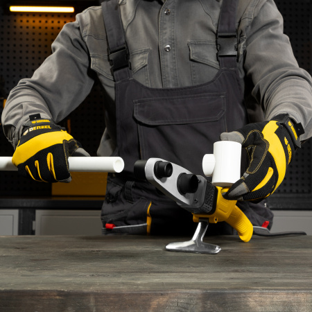 Аппарат для сварки пластиковых труб DWP-800, Х-Pro, 800 Вт, 300 град, комплект насадок, 20-32 мм Denzel