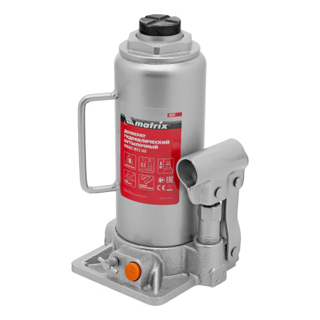 Домкрат гидравлический бутылочный, 10 т, h подъема 230-460 мм Matrix цена
