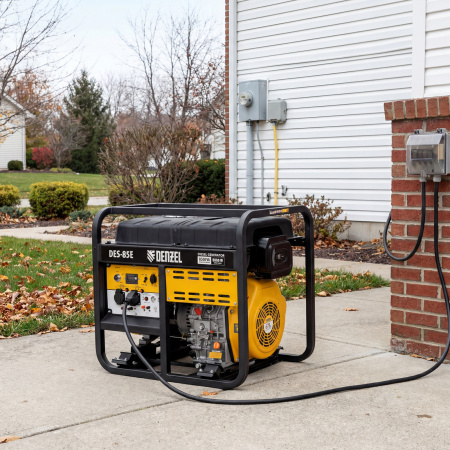 Генератор дизельный DES-85E, 8,5 кВт, 230 В, 16 л, электростартер Denzel