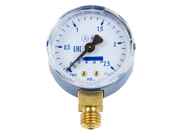 КЕДР Манометр КЕДР ТМ2 Кислород, (0-2,5 МПа, кл.2,5, М12Х1,5) О2-У