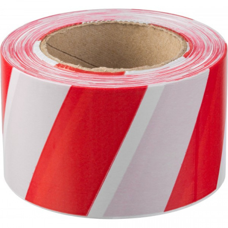 Лента сигнальная красно-белый 75мм х 200м Зубр Мастер 12240-75-200