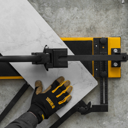 Плиткорез рельсовый 800х16мм, каретка на подш., стальная станина, усил. рукоятка-пенал Denzel цена