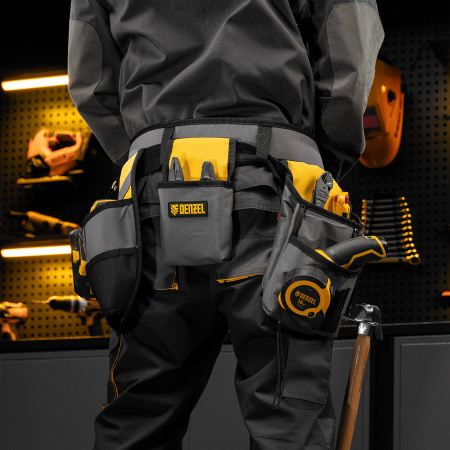 Пояс монтажника, сумки поясные, кобура для шуруповерта Denzel цена