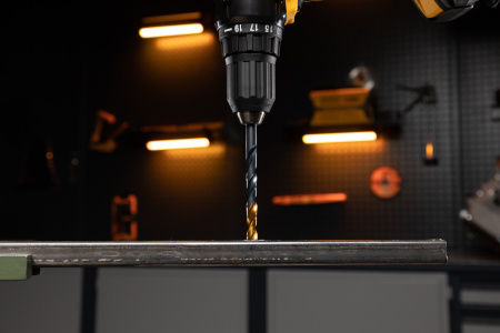 Набор сверл по металлу, 1-10 мм, HSS-Tin, Golden Tip, 10 шт Denzel