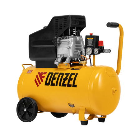 Компрессор воздушный, прямой привод DC1500/50, 1.5 кВт, 50 литров, 220 л/мин Denzel
