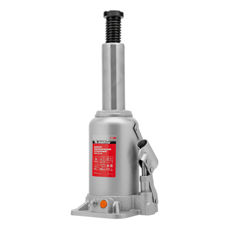 Домкрат гидравлический бутылочный, 20 т, h подъема 244-449 мм Matrix цена